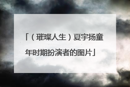 (璀璨人生)夏宇扬童年时期扮演者的图片