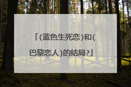 (蓝色生死恋)和(巴黎恋人)的结局?