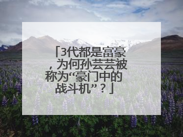 3代都是富豪,为何孙芸芸被称为“豪门中的战斗机”?