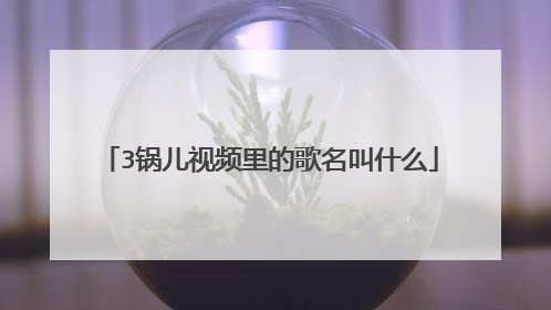 3锅儿视频里的歌名叫什么