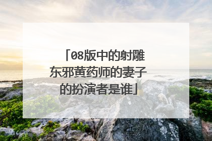 08版中的射雕东邪黄药师的妻子的扮演者是谁