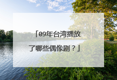 09年台湾播放了哪些偶像剧?