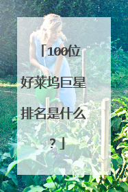 100位好莱坞巨星排名是什么?