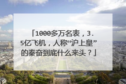 1000多万名表,3.5亿飞机,人称“沪上皇”的秦奋到底什么来头?