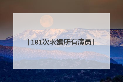 101次求婚所有演员