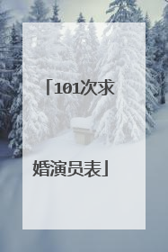 101次求婚演员表