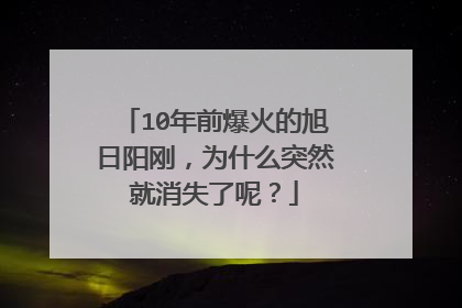 10年前爆火的旭日阳刚，为什么突然就消失了呢？