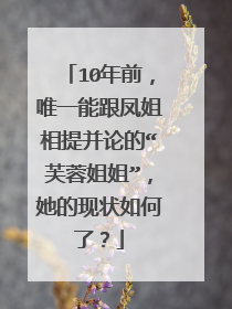 10年前,唯一能跟凤姐相提并论的“芙蓉姐姐”,她的现状如何了?