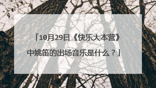 10月29日《快乐大本营》中姚笛的出场音乐是什么?