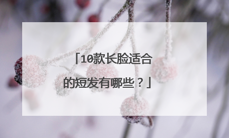 10款长脸适合的短发有哪些?