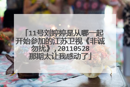 11号刘婷婷是从哪一起开始参加的江苏卫视《非诚勿扰》,20110528那期太让我感动了