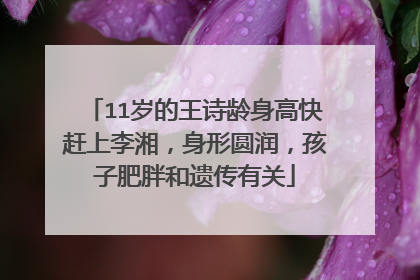 11岁的王诗龄身高快赶上李湘,身形圆润,孩子肥胖和遗传有关