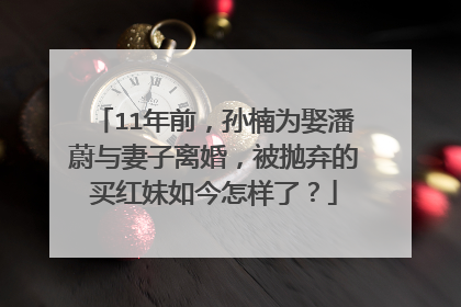 11年前,孙楠为娶潘蔚与妻子离婚,被抛弃的买红妹如今怎样了?