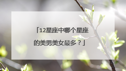 12星座中哪个星座的美男美女最多?