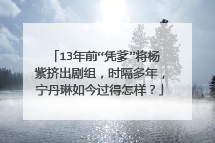 13年前“凭爹”将杨紫挤出剧组，时隔多年，宁丹琳如今过得怎样？