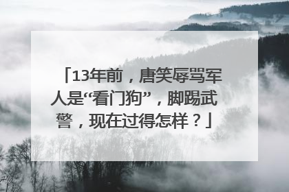 13年前，唐笑辱骂军人是“看门狗”，脚踢武警，现在过得怎样？
