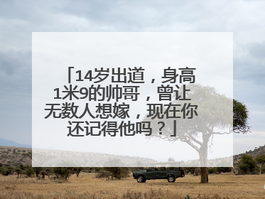 14岁出道,身高1米9的帅哥,曾让无数人想嫁,现在你还记得他吗?