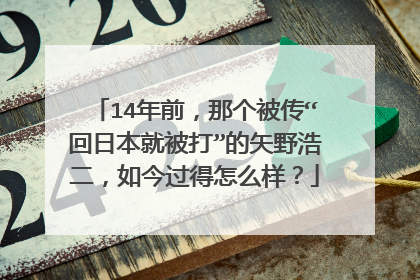 14年前,那个被传“回日本就被打”的矢野浩二,如今过得怎么样?