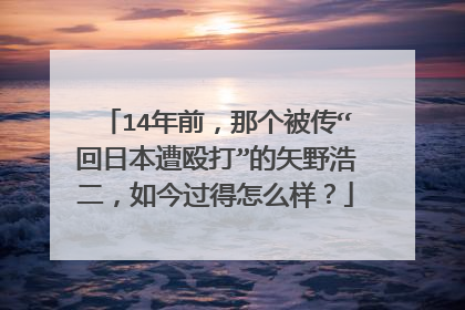 14年前，那个被传“回日本遭殴打”的矢野浩二，如今过得怎么样？