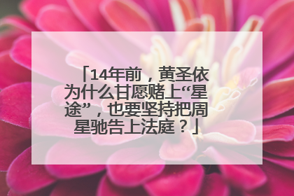 14年前,黄圣依为什么甘愿赌上“星途”,也要坚持把周星驰告上法庭?