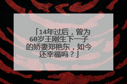 14年过后，曾为60岁王刚生下一子的娇妻郑艳东，如今还幸福吗？