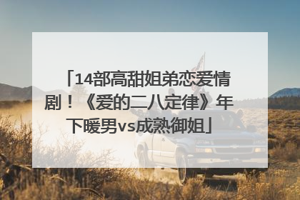 14部高甜姐弟恋爱情剧!《爱的二八定律》年下暖男vs成熟御姐