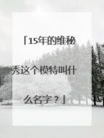 15年的维秘秀这个模特叫什么名字?