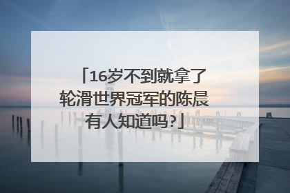 16岁不到就拿了轮滑世界冠军的陈晨有人知道吗?