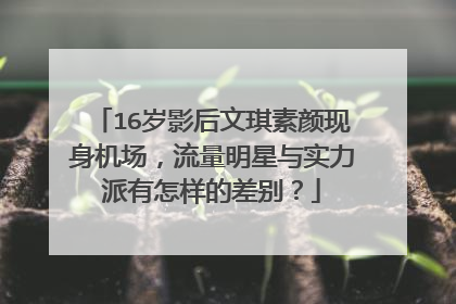 16岁影后文琪素颜现身机场,流量明星与实力派有怎样的差别?