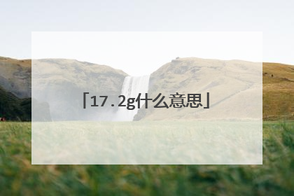 17.2g什么意思