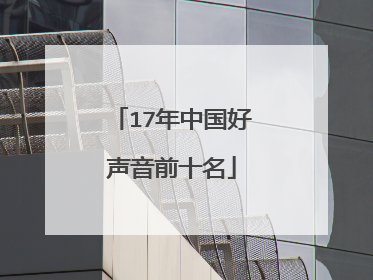 17年中国好声音前十名