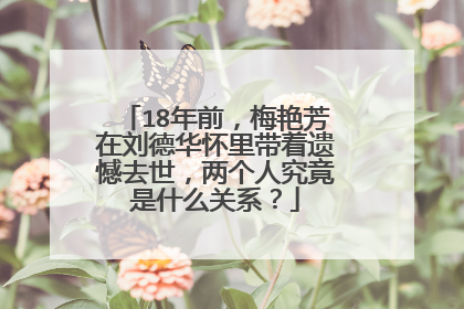 18年前，梅艳芳在刘德华怀里带着遗憾去世，两个人究竟是什么关系？