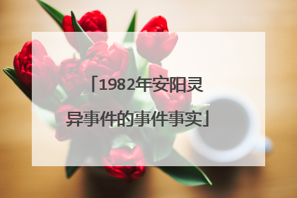 1982年安阳灵异事件的事件事实