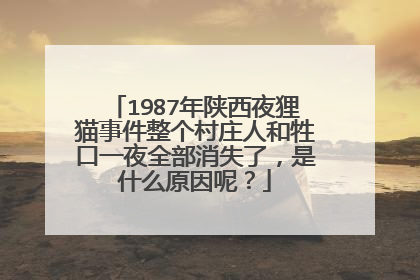 1987年陕西夜狸猫事件整个村庄人和牲口一夜全部消失了,是什么原因呢?