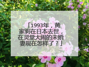 1993年,黄家驹在日本去世,在灵堂大闹的未婚妻现在怎样了?