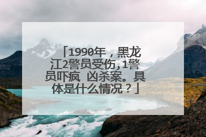 1990年，黑龙江2警员受伤,1警员吓疯 凶杀案。具体是什么情况？
