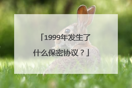 1999年发生了什么保密协议?