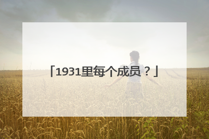 1931里每个成员?