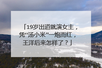 19岁出道就演女主，凭“汤小米”一炮而红，王洋后来怎样了？