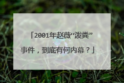 2001年赵薇“泼粪”事件，到底有何内幕？