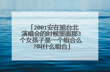 2001安在旭台北演唱会的时候里面那3个女孩子是一个组合么?叫什么组合