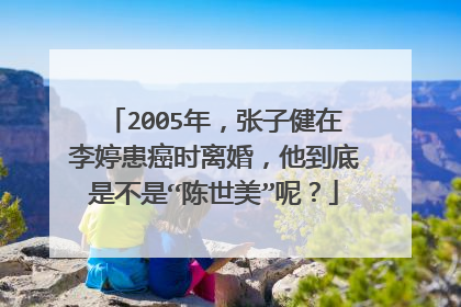 2005年,张子健在李婷患癌时离婚,他到底是不是“陈世美”呢?