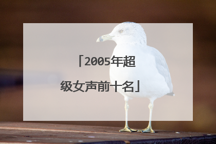 2005年超级女声前十名