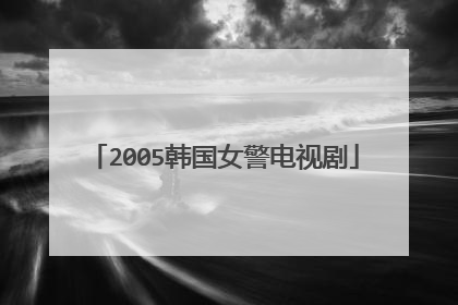 2005韩国女警电视剧
