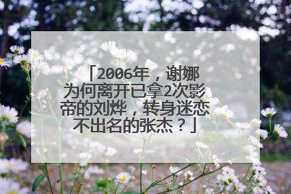 2006年,谢娜为何离开已拿2次影帝的刘烨,转身迷恋不出名的张杰?