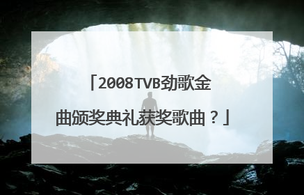 2008TVB劲歌金曲颁奖典礼获奖歌曲?