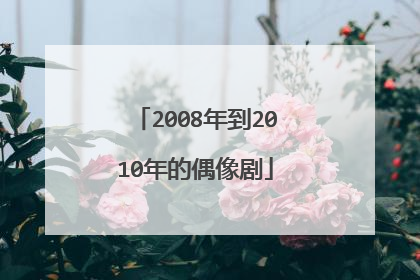 2008年到2010年的偶像剧