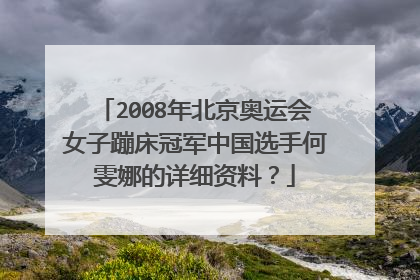 2008年北京奥运会女子蹦床冠军中国选手何雯娜的详细资料？
