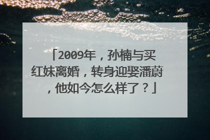 2009年,孙楠与买红妹离婚,转身迎娶潘蔚,他如今怎么样了?