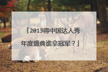 2013得中国达人秀年度盛典谁拿冠军?